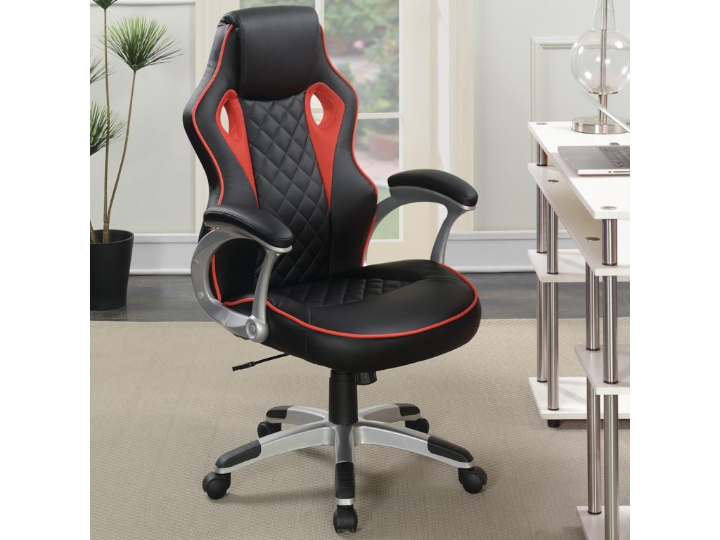 Coaster Office Chairs 801497 Computer Chair with Red Accents ... Coaster Office Chairs 801497 Computer Chair with Red Accents ...