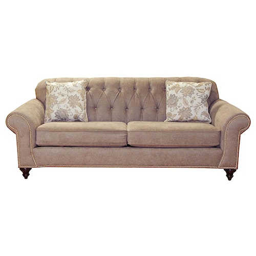 England Stacy Sofa with Nailheads and Button Tufted Seat Back England Stacy Sofa with Nailheads and Button Tufted Seat Back
