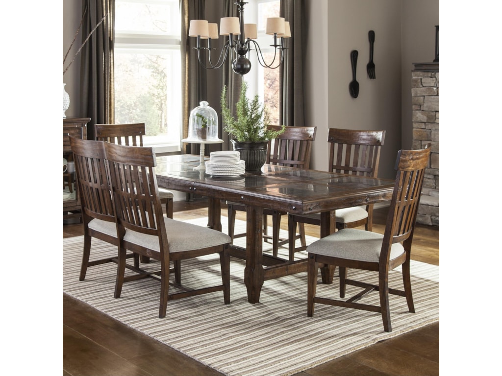 intercon wolf creek 6 piece dining set with bench old brick furniture table chair set with bench - Old Brick Dining Room Sets intercon wolf creek 6 piece dining set with bench old brick furniture table chair set with bench - Old Brick Dining Room Sets