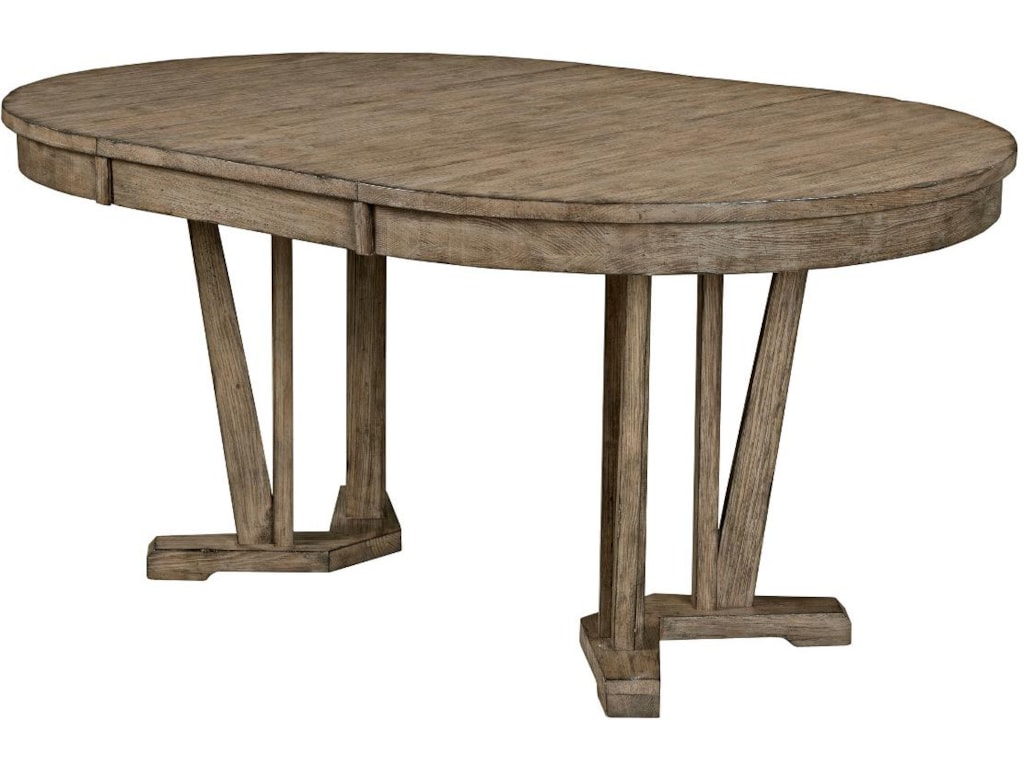 Kincaid Furniture Foundry Rustic Round Weathered Gray Dining Table Kincaid Furniture Foundry Rustic Round Weathered Gray Dining Table With Extension Leaf Becker World Kitchen Tables