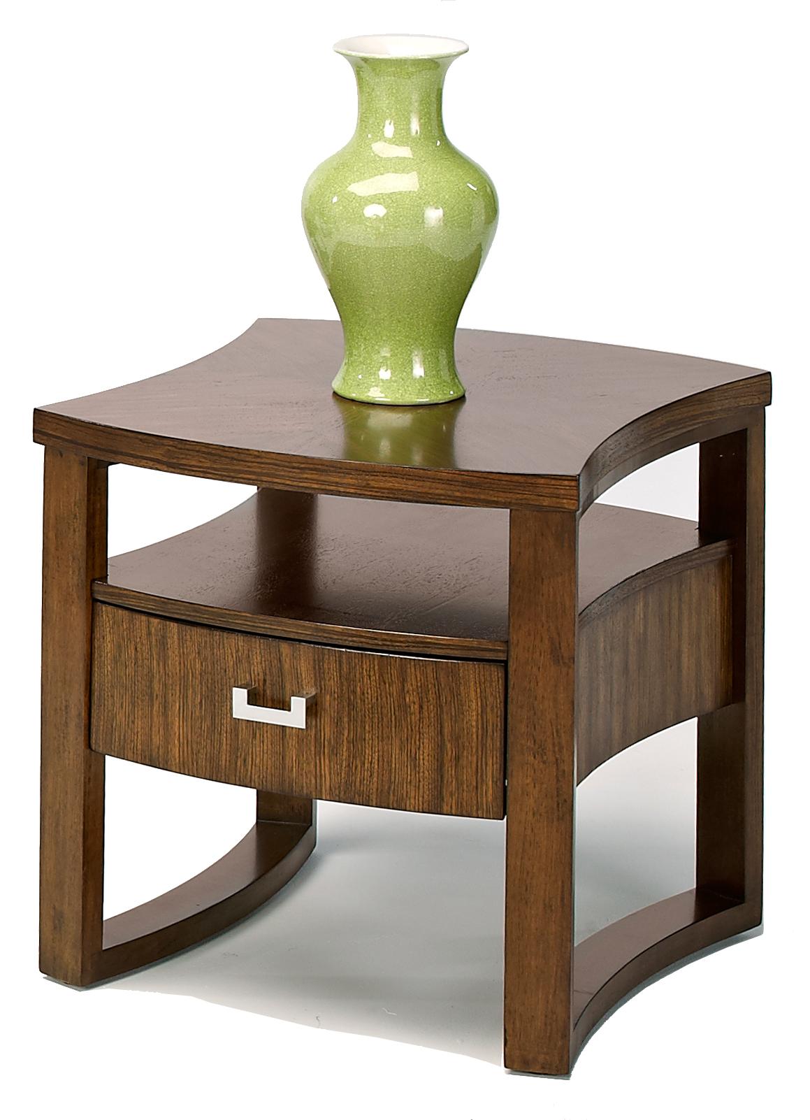 Progressive Furniture Futura Rectangular End Table with Drawer