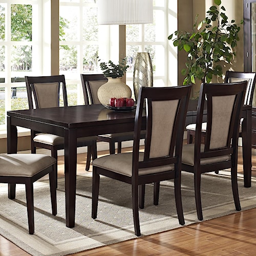 Steve Silver Wilson Contemporary Dark Brown Rectangular Dining Table with 18 Dark Dining Room Table Dark Dining Room Table Steve Silver Wilson Contemporary Dark Brown Rectangular Dining Table with 18