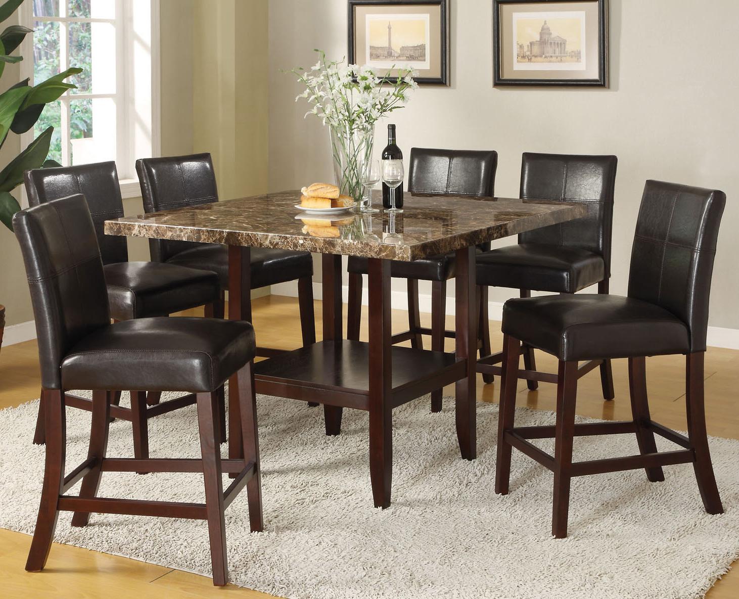 Acme Furniture Idris 7 Piece Counter Height Dining Set with Square