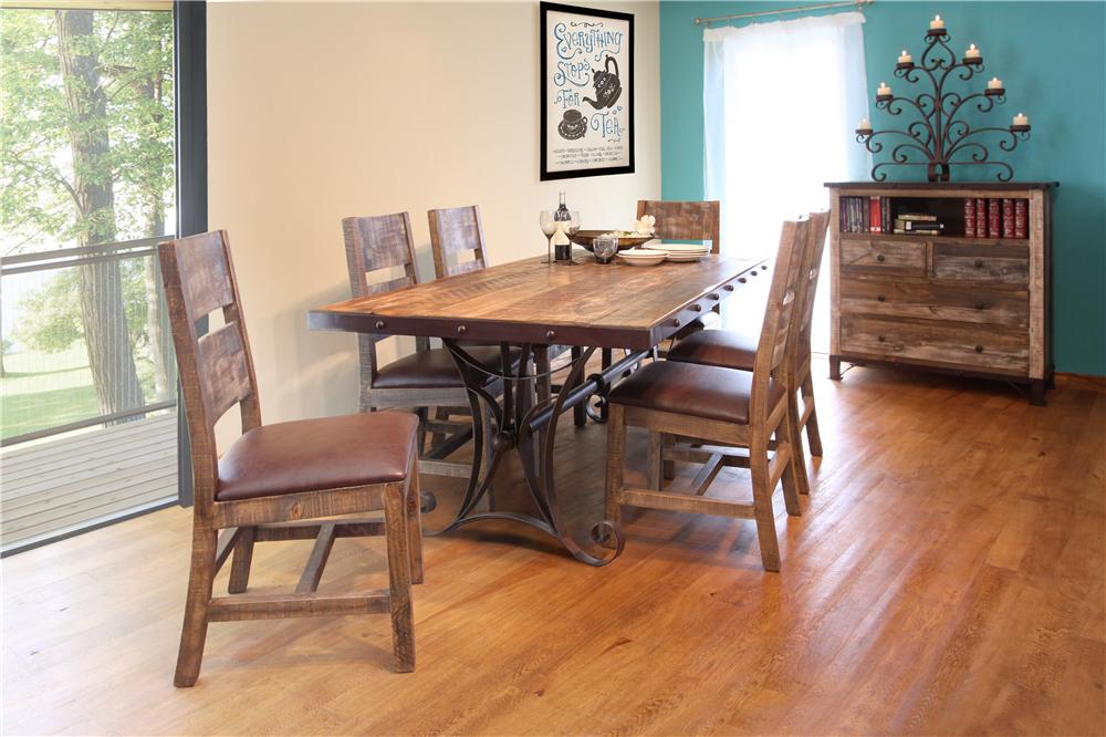 International Furniture Direct 970 7pc Dining Set - Ivan ...