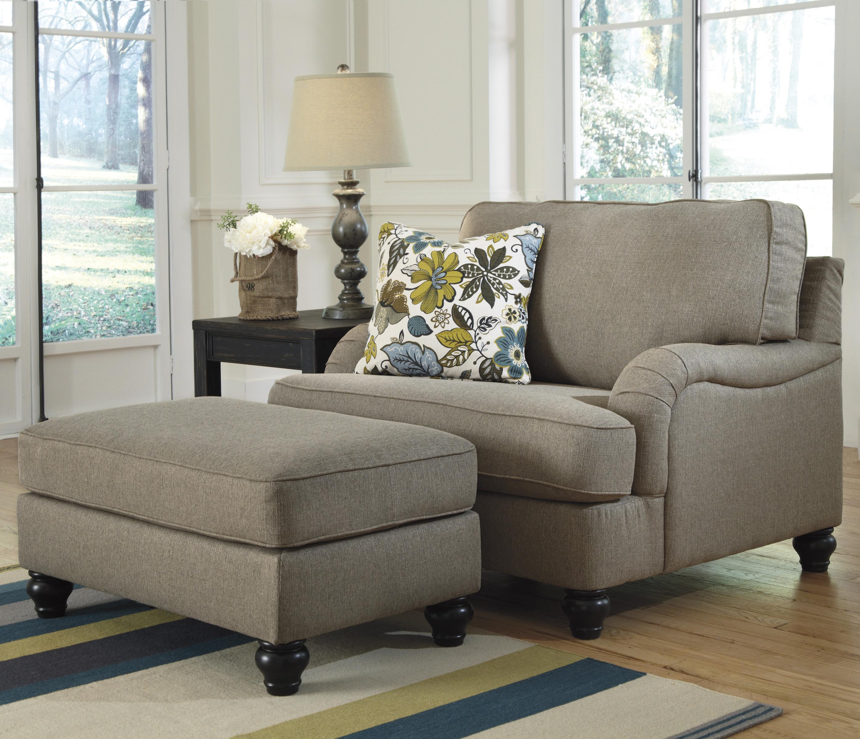 Ashley Furniture Hariston Shitake Chair and a Half & Ottoman Miskelly Furniture Chair