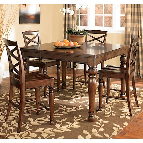 Ashley Furniture Porter House 5 Piece Counter Height Table