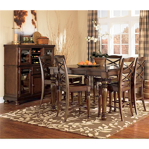 Ashley Furniture Porter House 7 Piece Counter Height Table