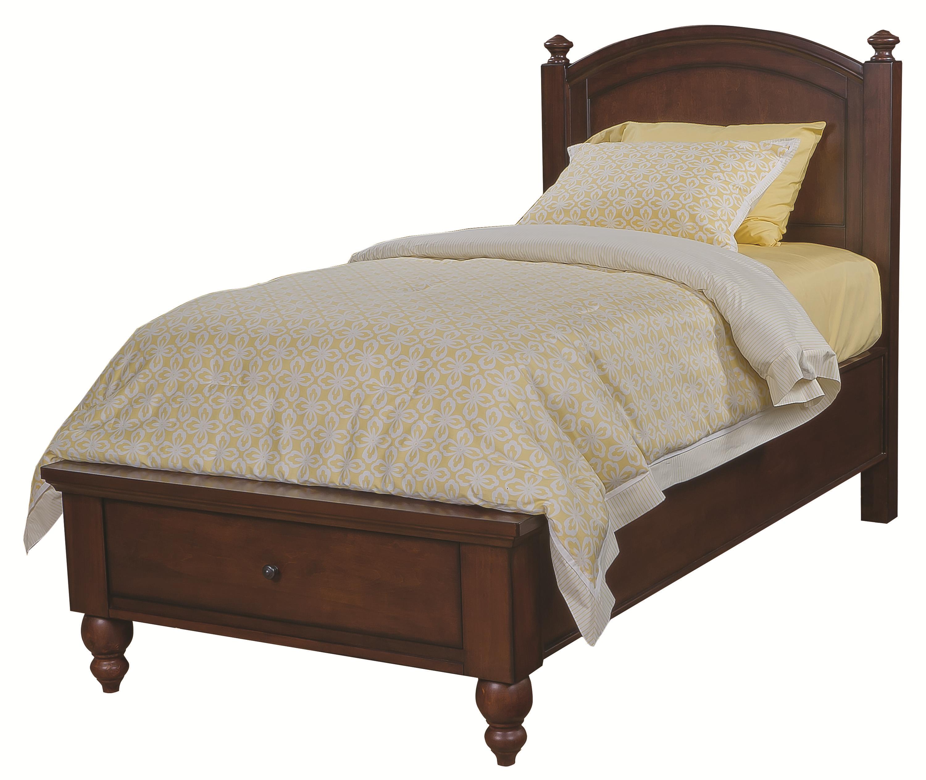Aspenhome Cambridge Twin-Size Bed with Rounded Panel ...