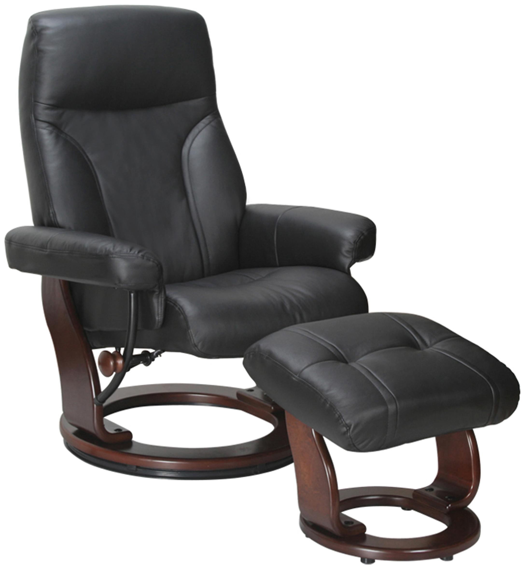 Benchmaster Milano Contemporary Recliner and Ottoman A1 Furniture