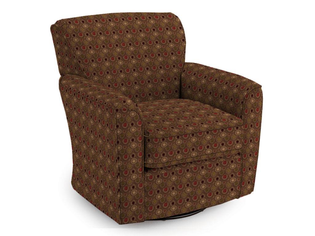 Best Home Furnishings Chairs Swivel Glide Kaylee Swivel Barrel Arm Chair Dunk & Bright