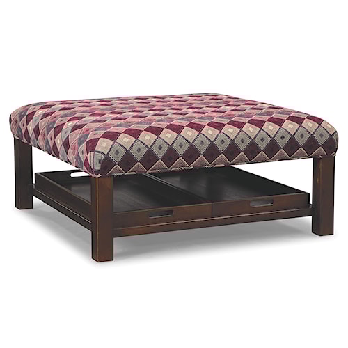Craftmaster Accent Ottomans Storage Cocktail Ottoman with