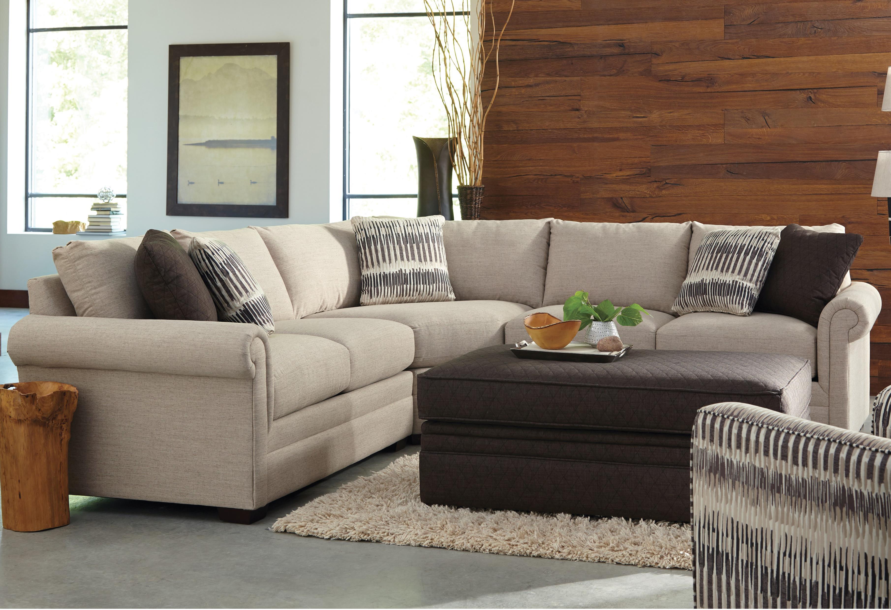 Craftmaster F9 Design Options Customizable 3Piece Sectional with Pie