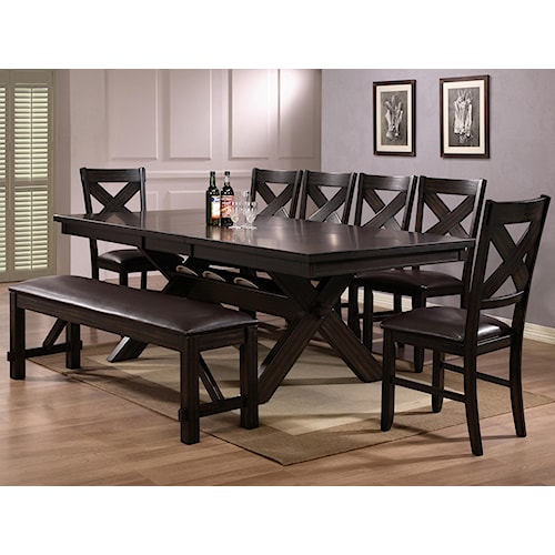 Havana 8 Piece Dining Table Chair Bench Set Belfort