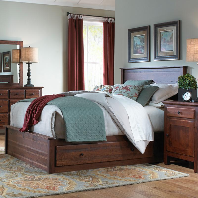 Daniel's Amish Lewiston Queen Storage Bed Belfort Furniture