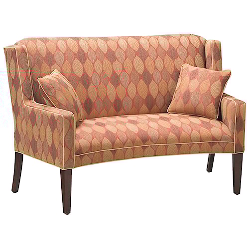 Curved Settee Furniture fairfield sofa accents curved accent settee belfort Curved Settee Furniture fairfield sofa accents curved accent settee belfort