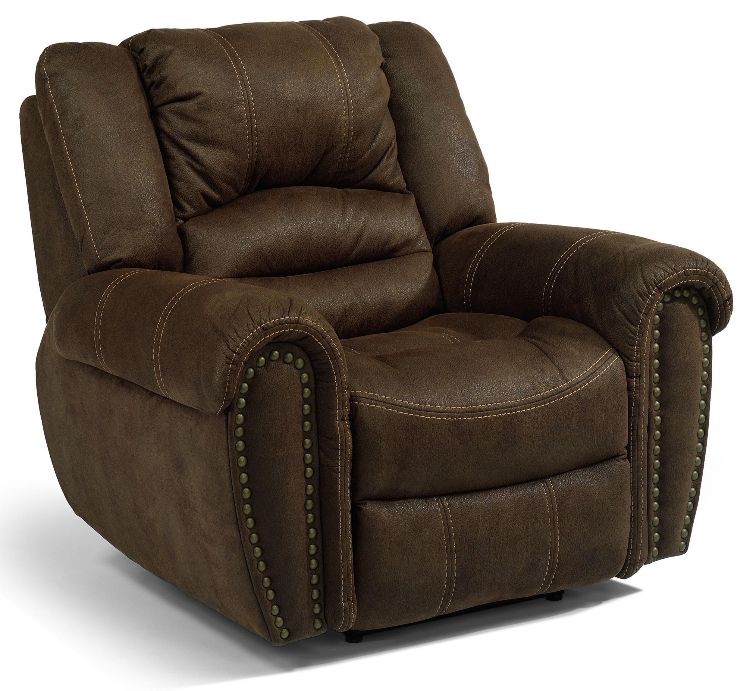 Flexsteel Bristol Power WallSaver Reclining Chair with Nailhead Trim
