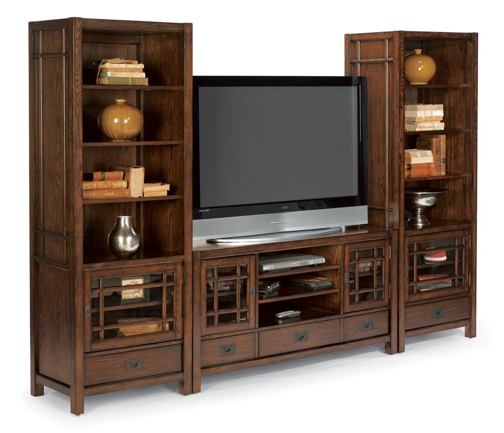 Flexsteel Sonoma Entertainment Center with Ample Storage Belfort