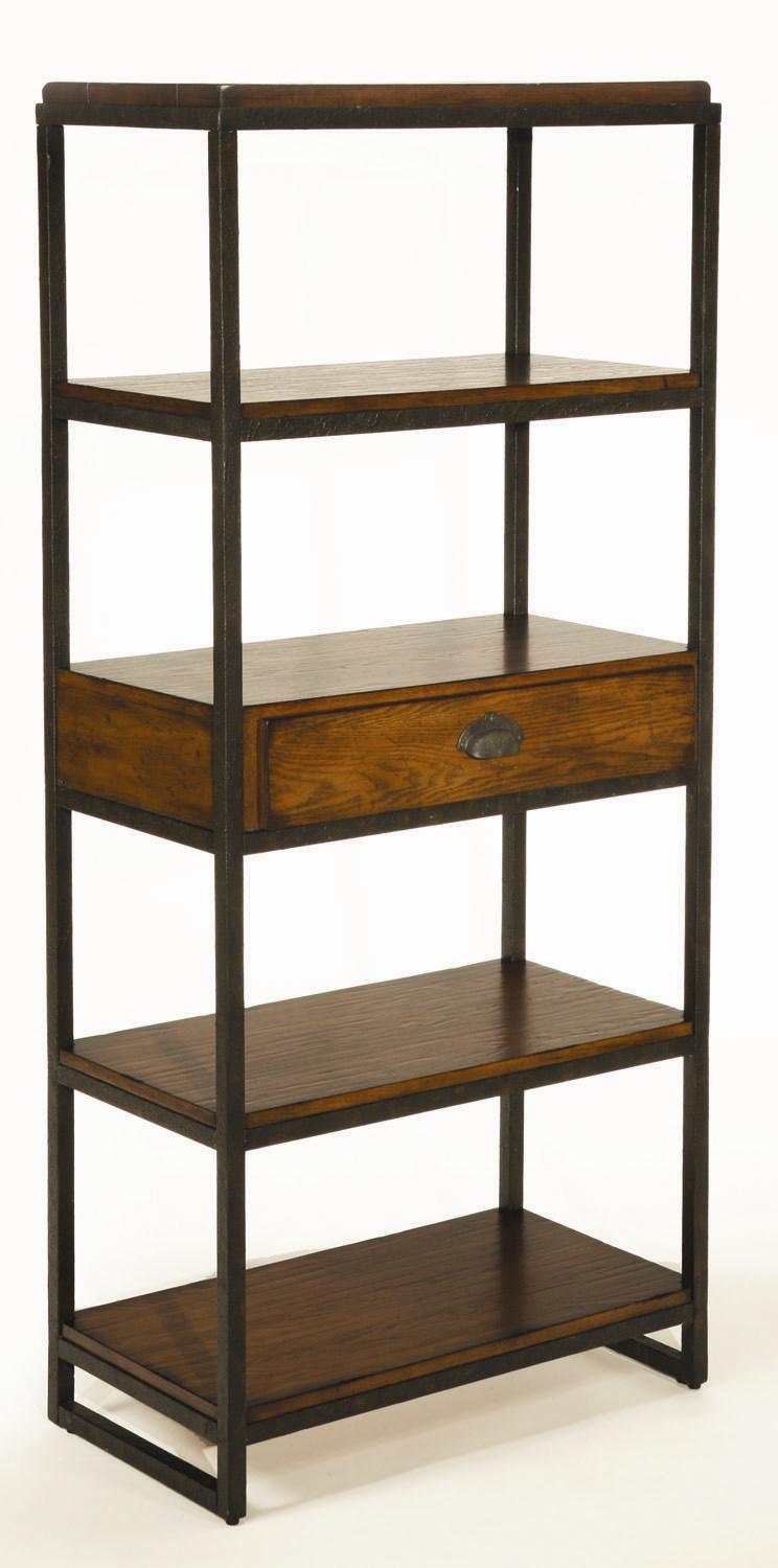 Hammary Baja Etagere with 4 Shelves and Drawer Wayside Furniture