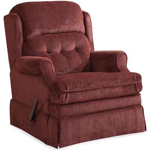 HomeStretch 106 Casual Swivel Glider Recliner with Tufted Split Back Prime Brothers Furniture