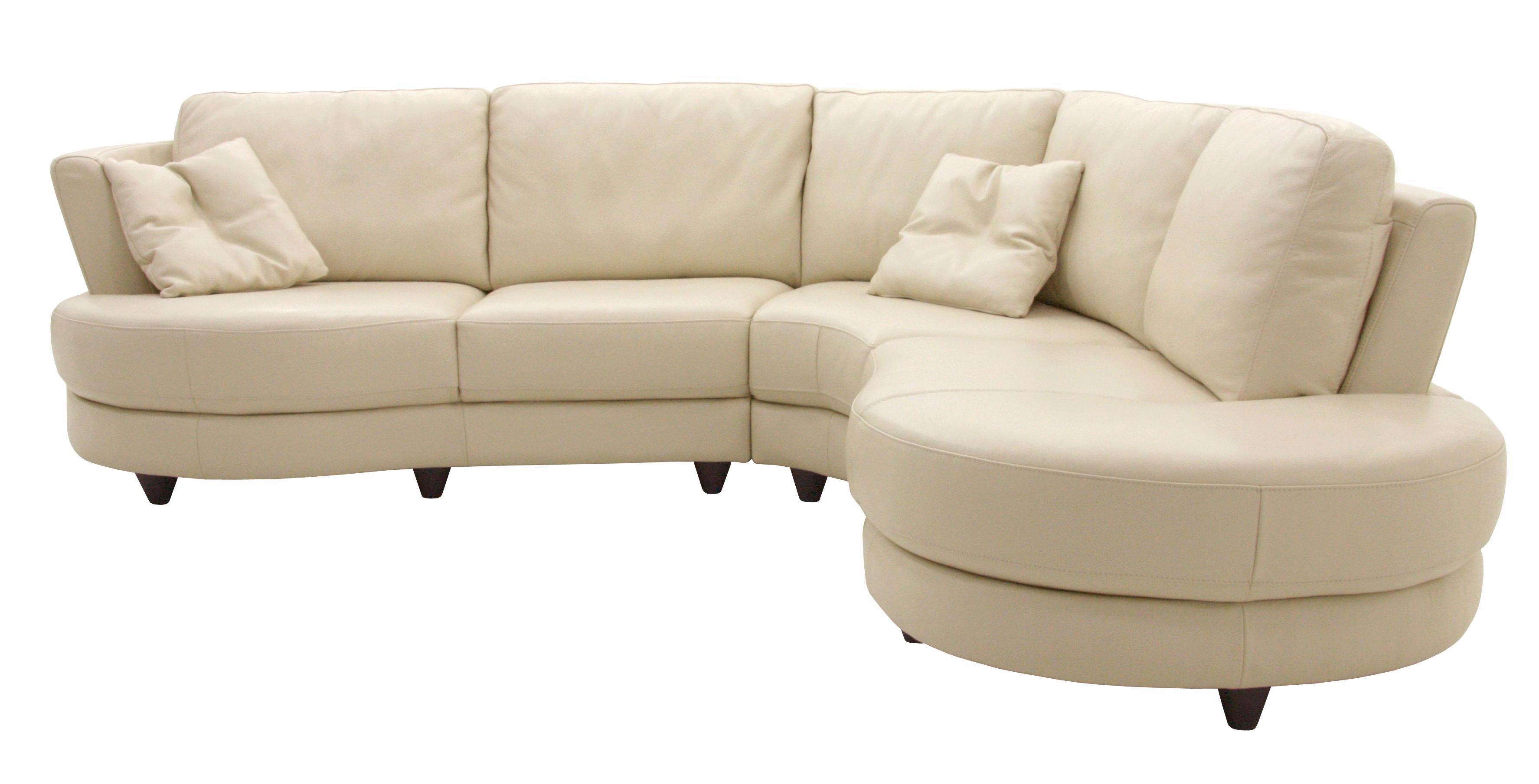 HTL 2177 2 Piece Round Leather Sectional Fashion Furniture Sofa Sectional Fresno, Madera