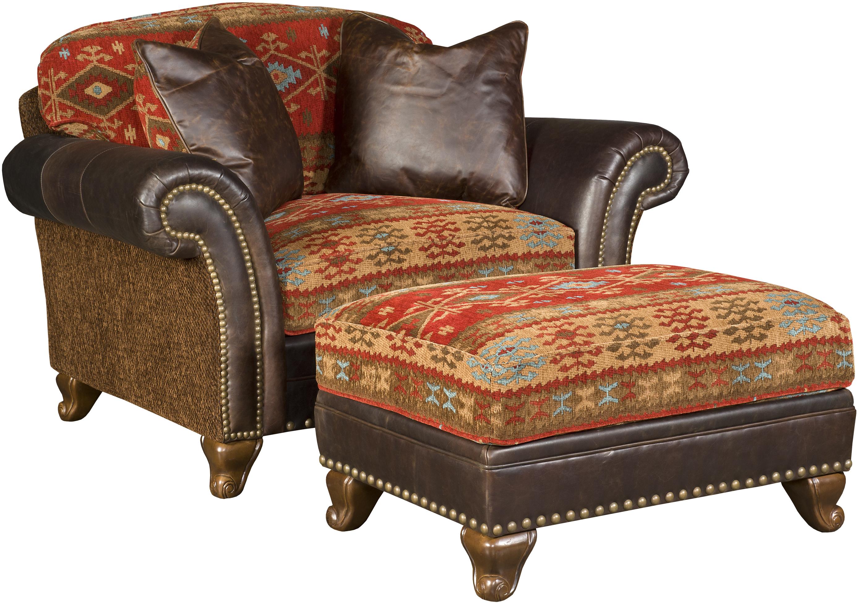 King Hickory Katherine Traditional Chair and a Half and Ottoman with