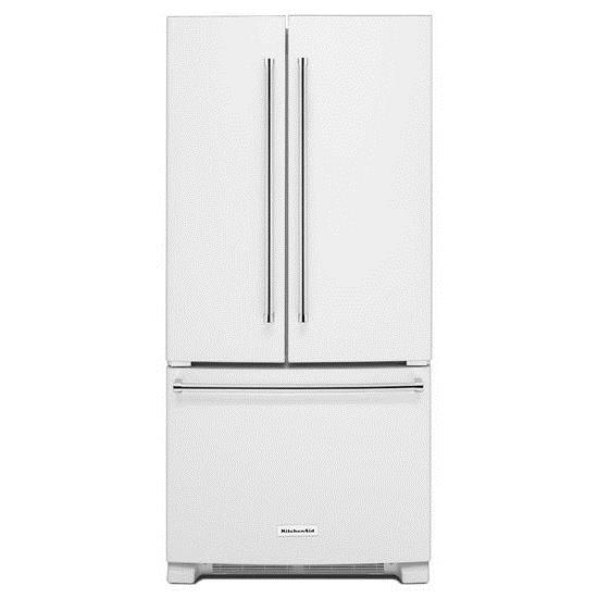 KitchenAid 22 Cu. Ft. 33Inch Width Standard Depth French Door Refrigerator with FreshChill