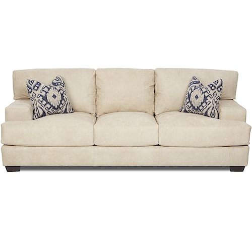 Klaussner Clarissa Casual Stationary Sofa Nassau