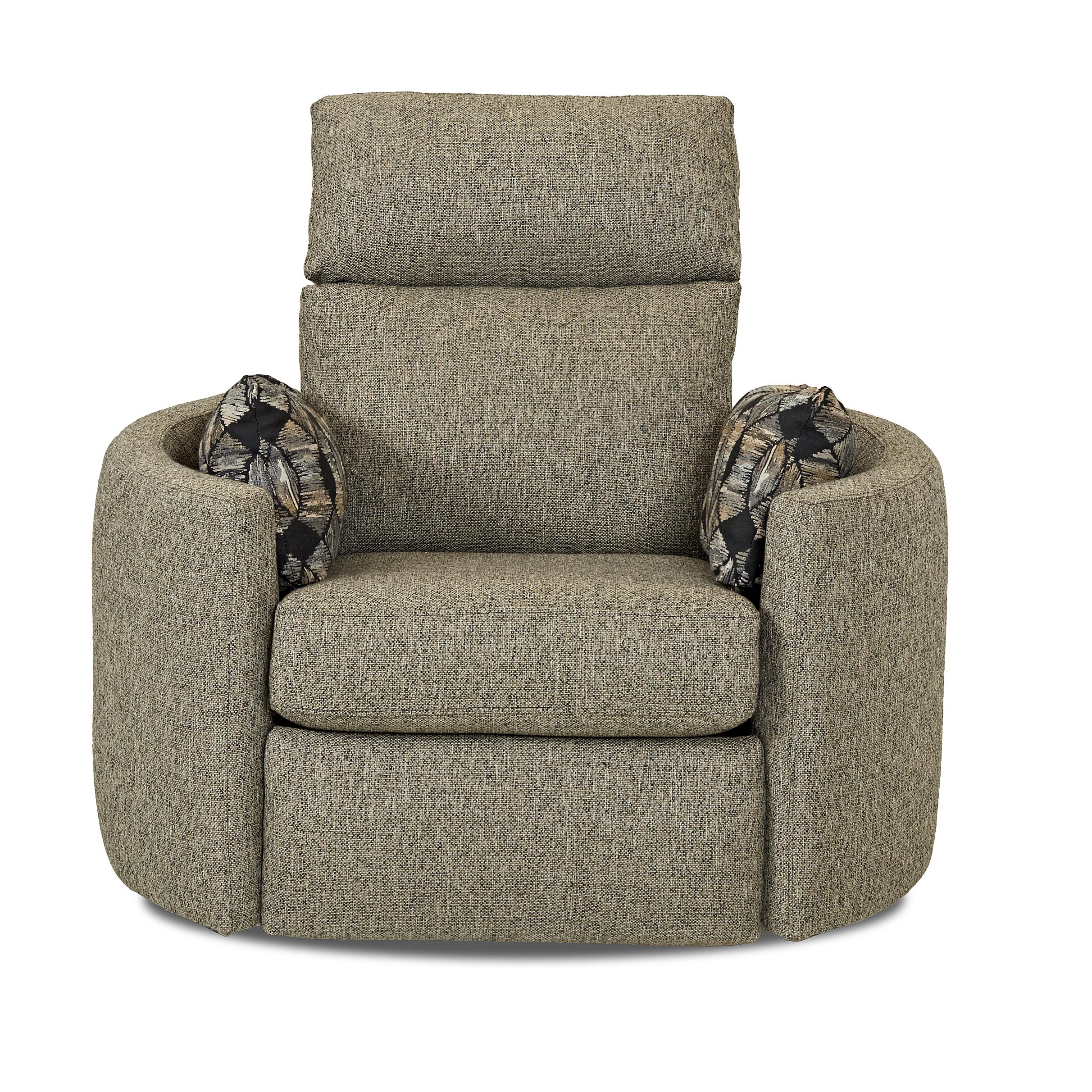 Klaussner Cosmo Contemporary Power Reclining Swivel Chair Sheely's