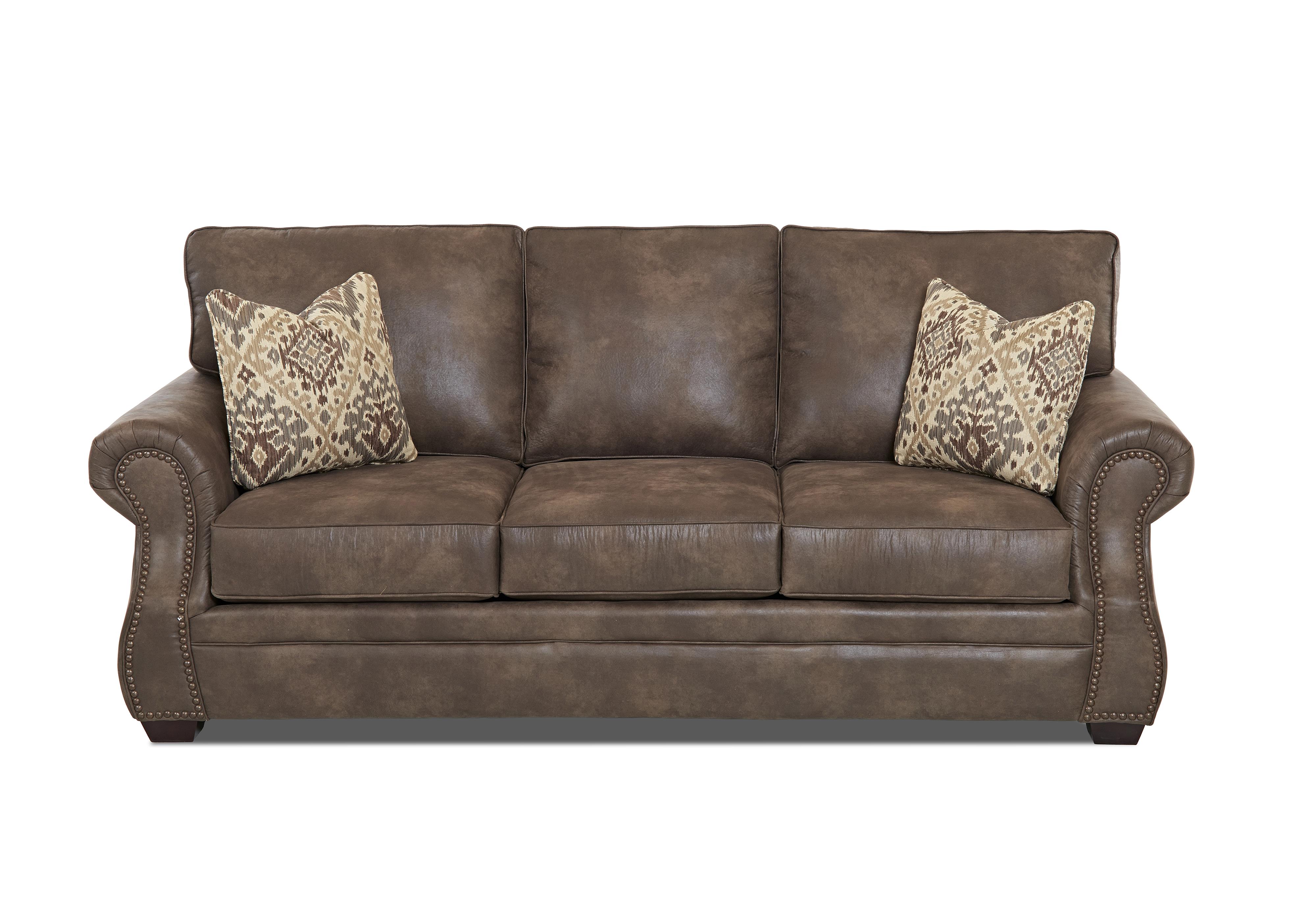 Klaussner Jasper Traditional Sofa with Nailhead Trim ...