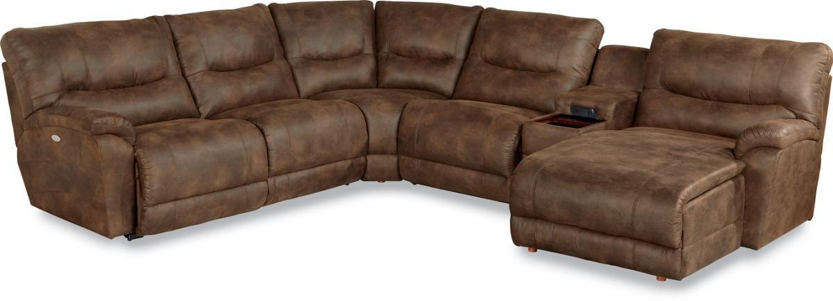 LaZBoy Dawson Casual Six Piece Reclining Sectional Sofa with LAS