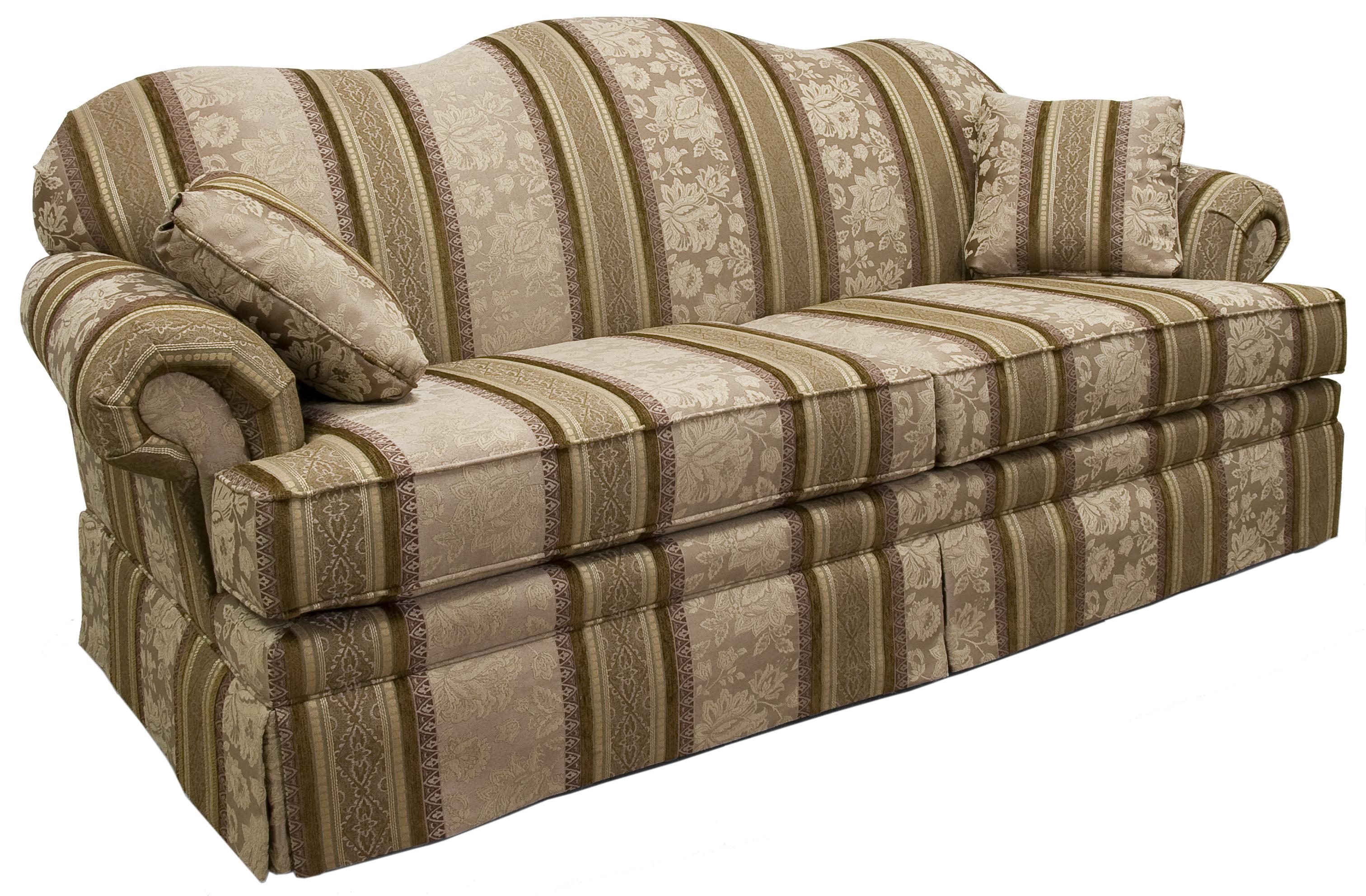 Lancer 3600 Traditional Camelback Sofa with Skirt Wayside Furniture