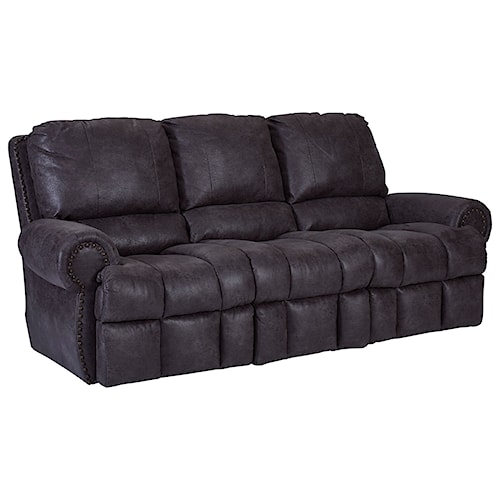 Lane McArthur Double Reclining Sofa With Nail Head Trim