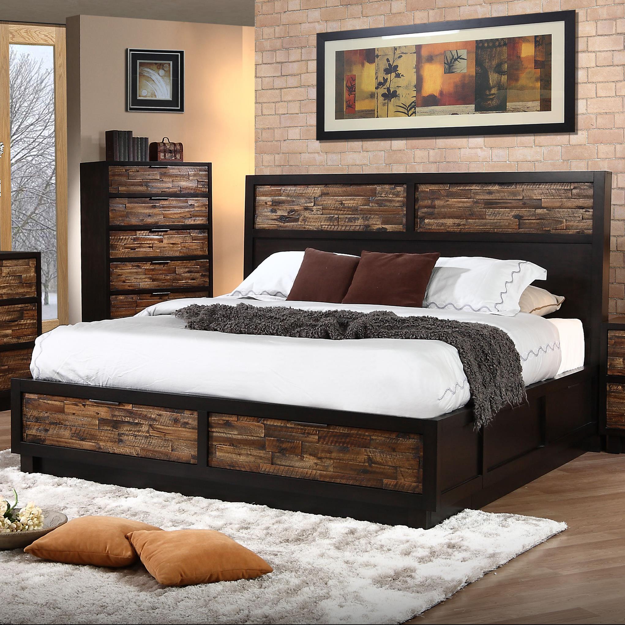 New Classic Makeeda California King Low Profile Bed with Footboard