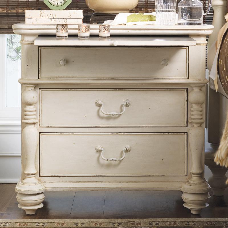 Universal Home Drawer Nightstand with PullOut Shelf, Jewelry Tray, and