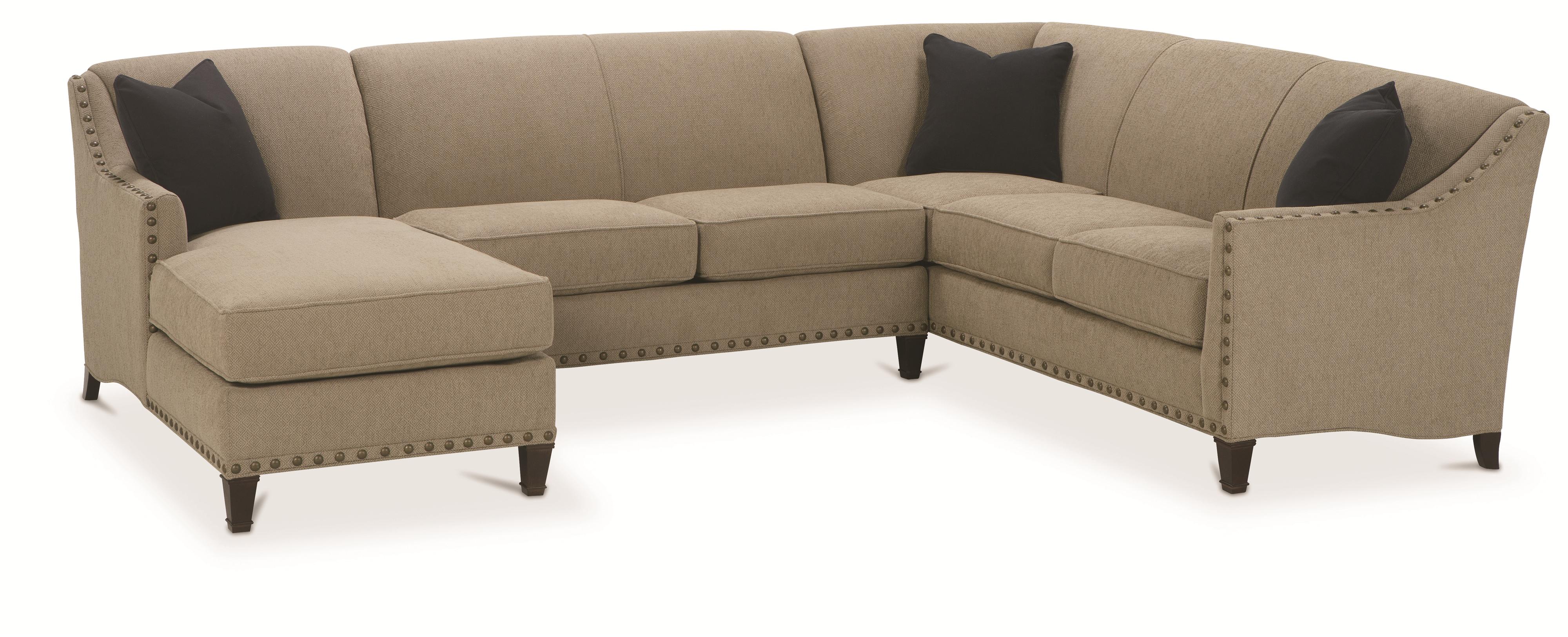 Rowe Rockford Traditional 3 Piece Sectional with Chaise Sprintz