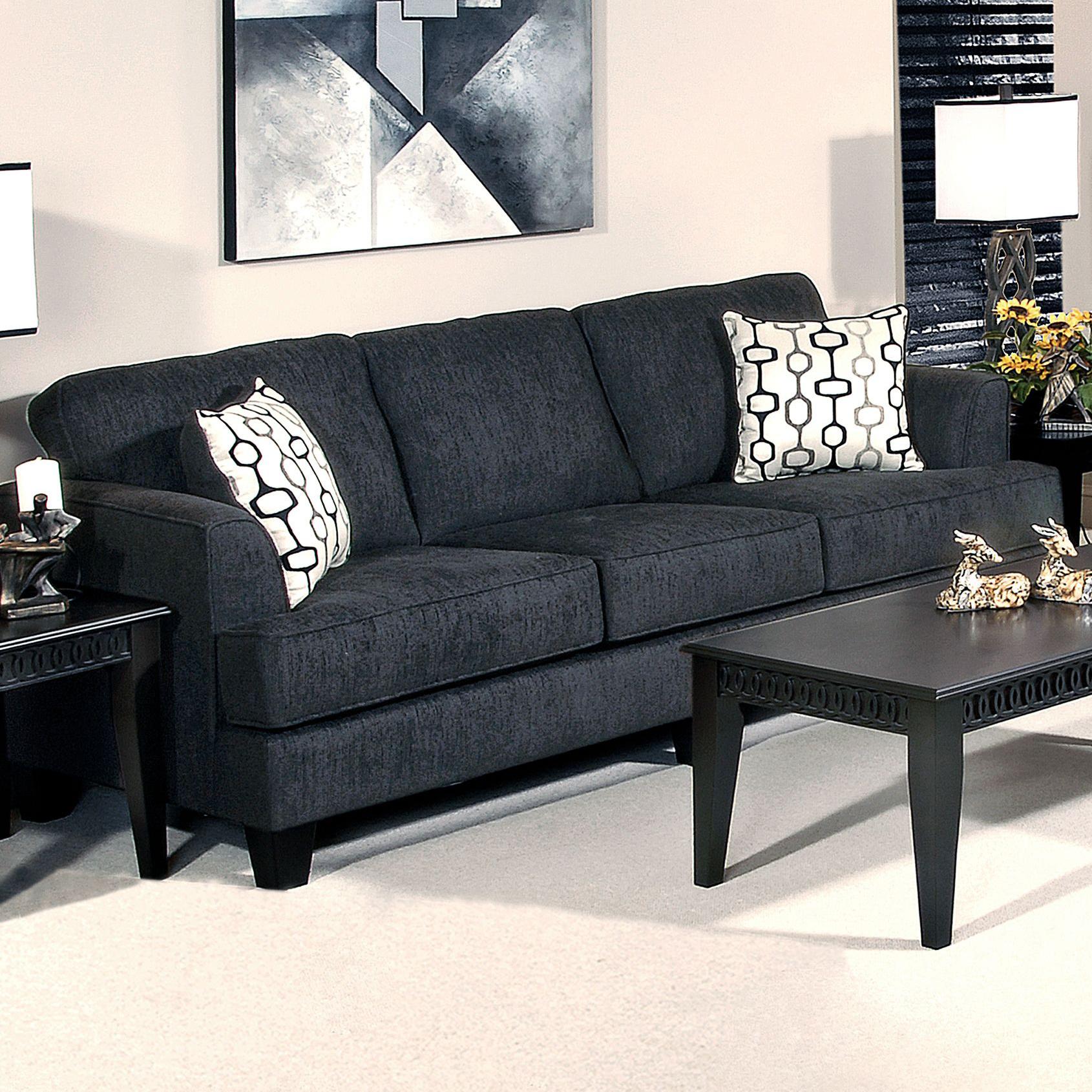 Serta Upholstery by Hughes Furniture 5600 Contemporary Sofa with Accent Pillows - Colder's ...