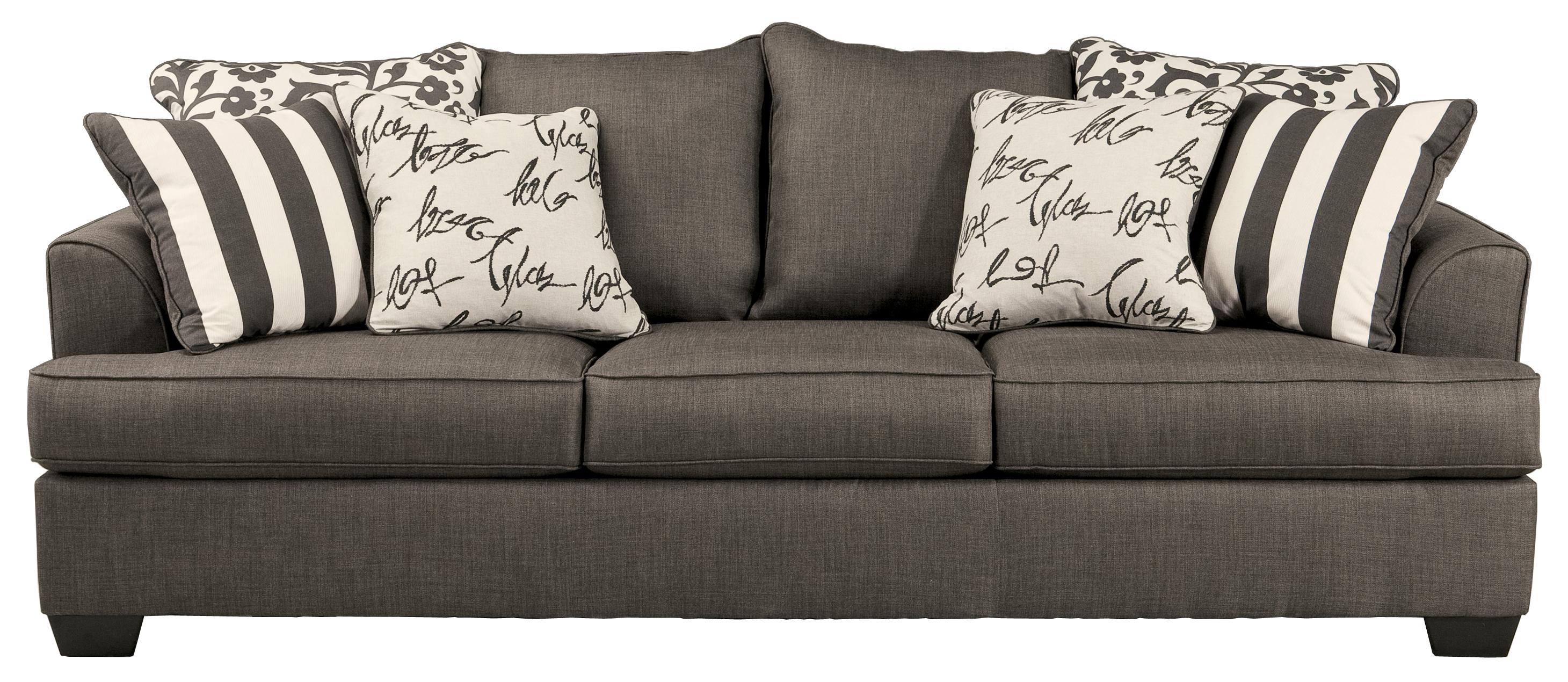 Signature Design by Ashley Levon - Charcoal Queen Sofa ...