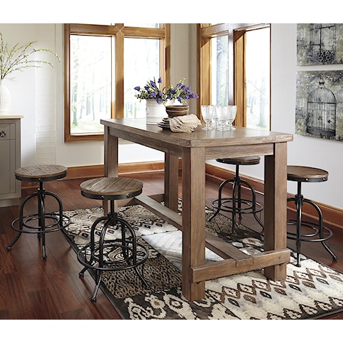 ... Table and Stool Sets Ashley Signature Design Pinnadel 5-Piece Counter