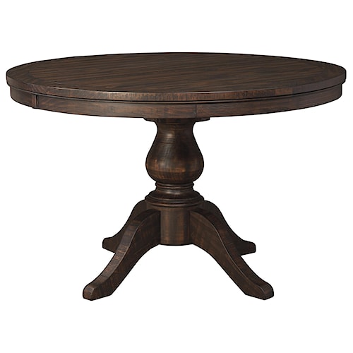 Tables Signature Design By Ashley Trudell Round Dining Room Pedestal