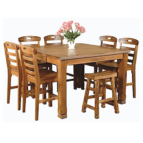 Sunny Designs Sedona Rustic Oak 8 Piece Dining Set