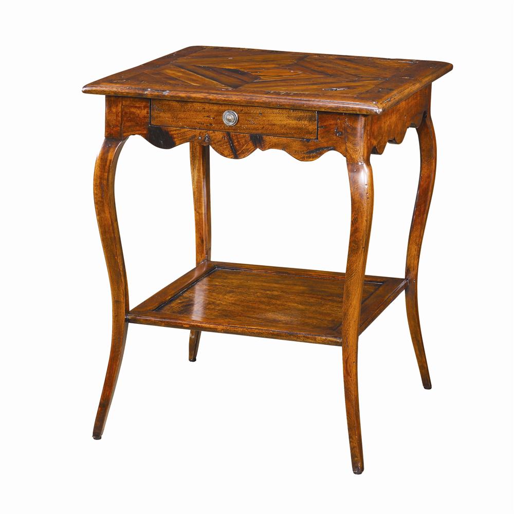 Theodore Alexander Tables Square Antique Wood Bedside ...