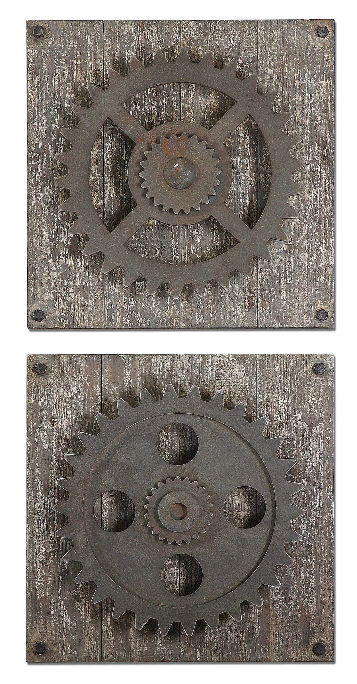 Uttermost Alternative Wall Decor Rustic Gears - Adcock ...