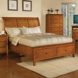 Winners Only Vintage Queen 2-Drawer Storage Bed - Pilgrim Furniture City - Platform Beds/Low ...