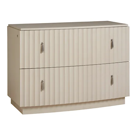 Traditional Birkdale File Chest with Locking Drawers and Sliding Storage Trays