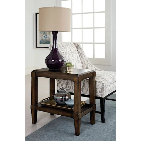 Chairside Table with Shelf