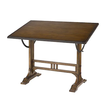 Mission Weathered Oak Architect Desk