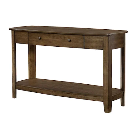 Transitional Sofa Table with Storage Drawer