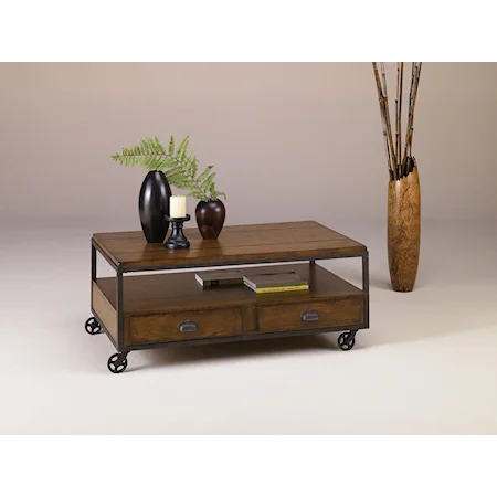 Rectangular Storage Cocktail Table