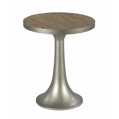 Industrial Round Chairside Table