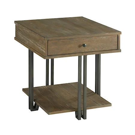 Rectangular Drawer End Table